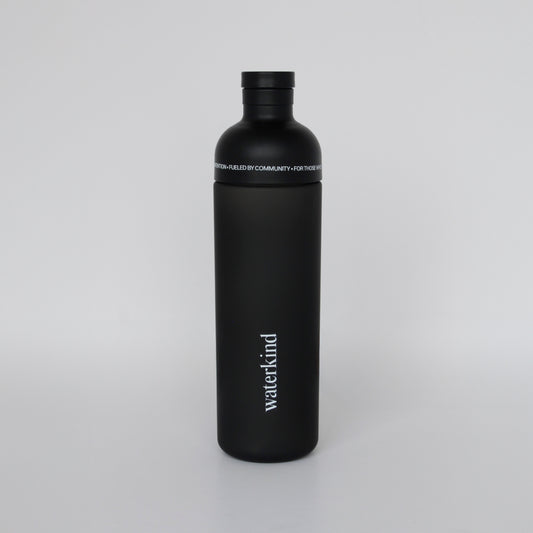Waterkind Hydration Bottle – Matte Black (600ml)