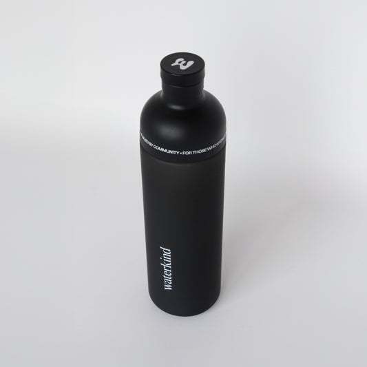 Waterkind Hydration Bottle – Matte Black (600ml)