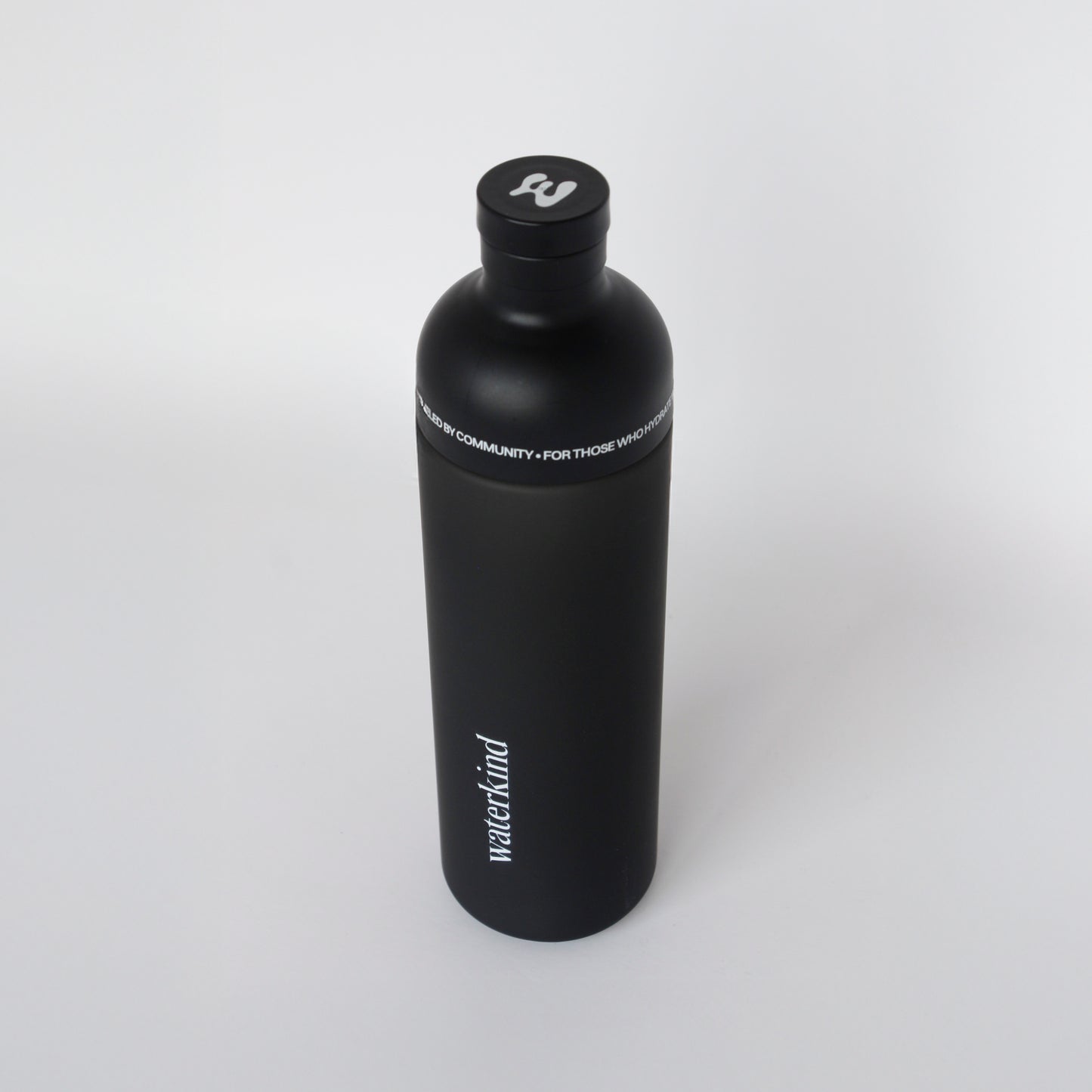 Waterkind Hydration Bottle – Matte Black (600ml)
