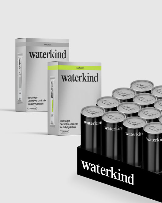 Sparkling Water 24-Pack + 10 Salt Lime Sachets + 10 Original Sachets